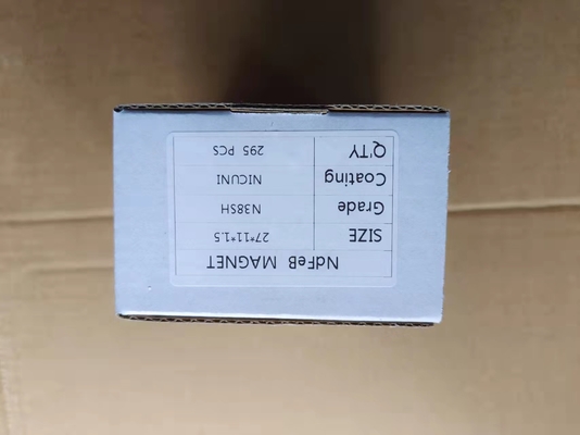 خرید آهنرباهای نئودیمیوم دائمی پوشش نقره N38SH F27x11x1.5mm برای موتور DC بدون برس online manufacture